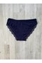 5 Pieces of Plum, Navy Blue, Claret Red, Black and White Lace Cotton Lycra Stylish Women's Panties - 3