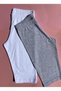 2 Pieces (Gray and White Color) Women's Over-The-Knee Cotton Lycra Leggings - 2