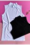 Cotton (2 PCS) New Sleeve Black And White Lycra Long T-Shirt - 2