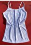 Cotton 5-Piece String Strap Green, Pink, Ecru, White and Light Blue Report Ribbed Women's Tank Top - 2