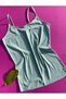 Women's 4 Pieces Rope Strap Cotton Lycra Corded Women's Undershirt ( Black, Green, Light Blue, White ) - 5