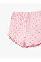 Comfortable Fit High Waist Heart Pattern Shorts Pajama Bottoms - 4