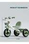 Baby Tricycle for Kids with High Backrest & Storage Basket | Kids Cycle Bike 2–5 Years Green - 3