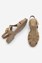 Women's Genuine Leather Ankle-Strap Buckled Closed-Toe Olive Suede Everyday Sandals Yenzar Earth Suede - 9