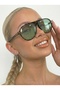 Unisex Tina Aviator Sunglasses Uv400 Leopard Green - 4