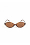 نظارات شمسية للجنسين من Wuhley Ellipse Leopard باللون البني - 3