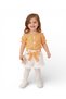 Girl's 2-3-4-5-6 Years Old Summer Flower Printed Bluzlu Muslin Shorts with Belt Stylish Holiday Girl's Suit