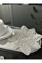 6-Piece Silvery Coffee-Edged Stylish Presentation Tulle Napkins with Laces