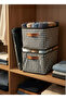 2 Pieces Steel Wardrobe Organizer 45X25X20 Shelf Organizer Storage Foldable Clothing Organizer - 4