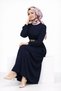 Women's Gold Chain Belt Detailed Crew Neck Twisted Dress - 5