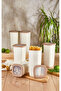6-Piece Beach Square Storage Container Set Beige 6*1750 ml - 4