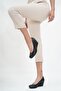 Genuine Leather Black Women's Wedge Heeled Leather Shoes Trc-0274