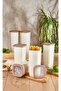 6-Piece Beach Square Storage Container Set Beige 6*1750 ml