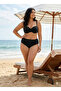 Women's Black Stone Embroidered Lined Large Size Bikini Set Hzl25S-Lc01 - 2