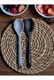 2 Pieces Hard Tip Heat Resistant Fireproof Non-Stick 28 cm Silicone Food Spoon Set - 4