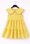 WE&ME Girls' Yellow Floral Print Cotton Summer Dress - 6