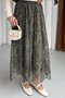 Women's Ethnic Printed Chiffon Lined Skirt - 2