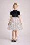 Black Girls' Velvet Dress Black - 2