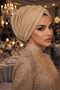 Honey Foam Sparkling Gathered Casual Bonnet - 2