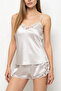 Women's Lace Satin Shorts Nightgown Set - Stylish and Comfortable - 4