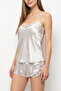 Women's Lace Satin Shorts Nightgown Set - Stylish and Comfortable - 2