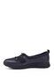 Women's Navy Blue Antique Wedge Sole Genuine Leather Comfort Shoes - 4