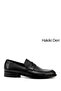 Men's Black Leather Sole Genuine Leather Loafer Shoes - 6