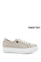 Beige Antique Gön Genuine Leather Round Toe Padding Sole Lace Up Women's Sneaker 24240 - 6