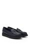 Navy Blue Antique Gön Genuine Leather Round Toe Filling Sole Loafer Women's Casual Shoes 24092 - 8