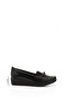 Women's Black Bow Wedge Sole Comfort Shoes - 8