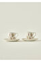 Flores Porcelain 2-Piece Coffee Cup Set (90 cc)