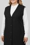 Women's Steel Knit Knitwear Plus Size Oversized Mother's Seasonal Long Black Stone Embroidered Vest - 3
