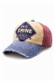 Navy Blue Burgundy Vintage Shine Hat - 2