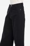 Black Lycra Super High Waist Loose Jean Trousers. (super High.) Wide Leg. - 5