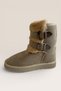 Women's Suede Boots with Fur Inside High Thin Sole Winter Boots - 3