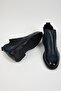 Men's Navy Blue Comfortable Fit Detailed Genuine Leather Men's Boots - 3