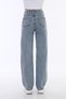 Luizana Lycra 90's Women's Blue Super High Waist Loose Leg Denim Jeans Palazzo Pants - 5
