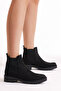 Women's Black Suede Elastic Thermo Sole Boots