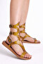 Women's Yellow Comfortable Fit Gladiator Sandals - 2