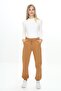Girl's Embroidery Printed Waistband Ribbed Cuffs with Pockets Basic Jogger Sweatpants 3 Yarns Ribbed - 3