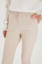 Narrow Leg Fabric Beige Trousers P-0024 - 4