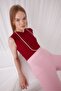 Women's Red Color Zero Sleeve Tie-Up Blouse