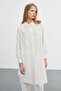 Shirt Collar Long Ecru Tunic 1422 - 4