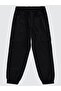 Elastic Waistband Cargo Pocket Pants for 6-9 Years Old - Black