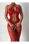 Women's Plus Size Garter Patterned Body Stocking