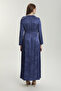 Jacquard Shoulder Detailed Lavender Dress 0514 - 5