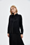 Bow Collar Long Sleeve Shirt Black Shirt 0088