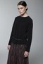Belt Detailed Patterned Skirt Blouse Skirt Black Double Set E-0522 - 6
