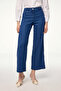 Denim Wide Leg Navy Blue Trousers 0136