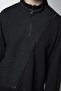 High Collar Color Block Double Black Suit 1180 - 2